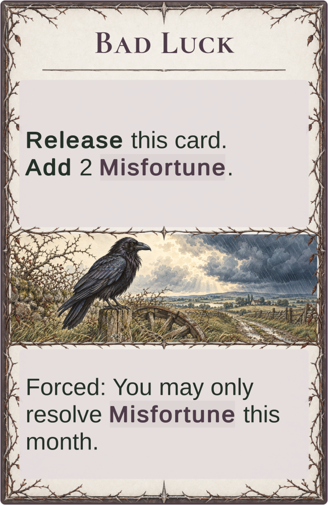 Bad Luck, a Misfortune card in Sonderland