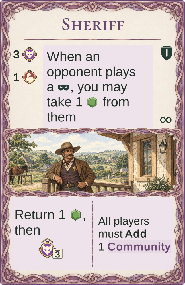 Sheriff, a Community card in Sonderland